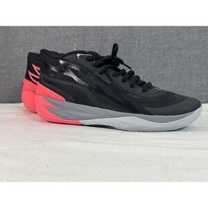 Puma LaMelo Ball MB.02 Flare Black Infrared Glow Basketball Shoes 378287-01 11.5